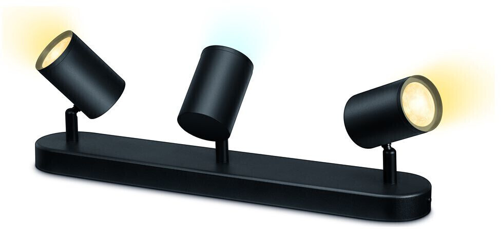 Wiz LED wall and ceiling spot in black 3x 5W 1035lm 2700-6500K black