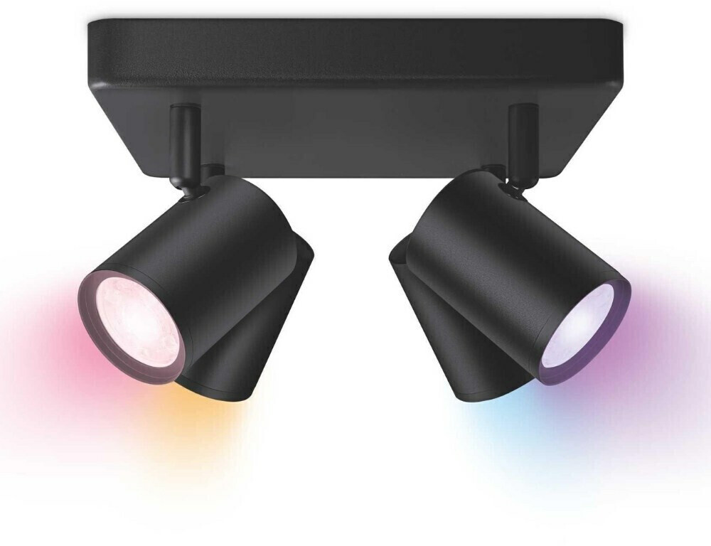 Wiz LED ceiling spotlight RGBW in black 4x 5W 1380lm black