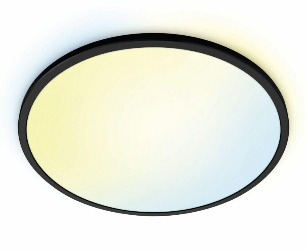 Wiz LED ceiling light tunable white in black and white 22W 2450lm 430mm black