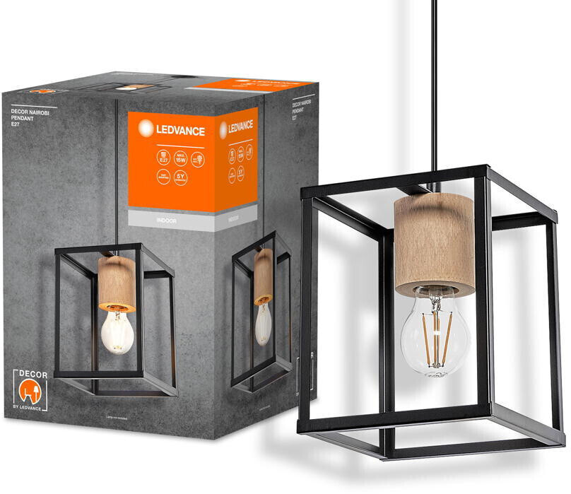 LEDVANCE Decor Nairobi pendant light in black E27 black