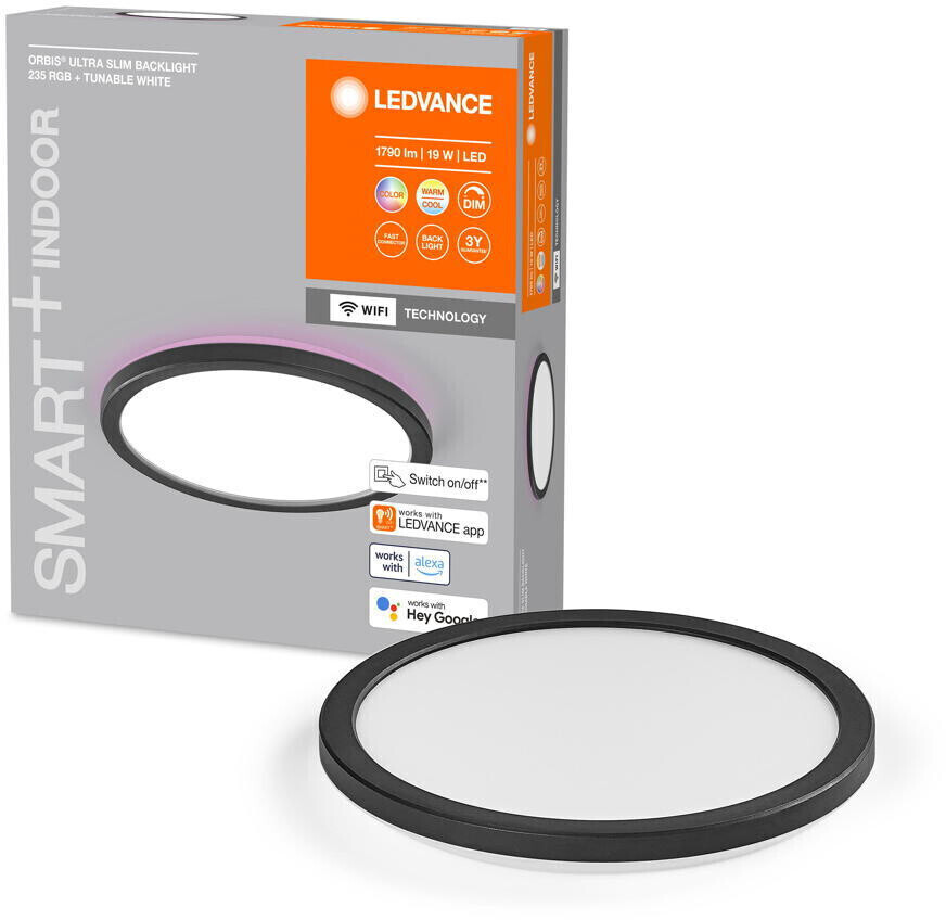 LEDVANCE Smart+ WLAN LED ceiling light Orbis Ceiling in black 19W 1070lm black