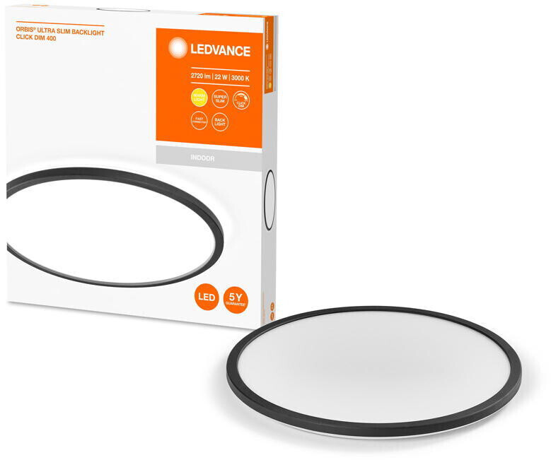 LEDVANCE LED ceiling light Orbis Ultra Slim in black 22W 1740lm black