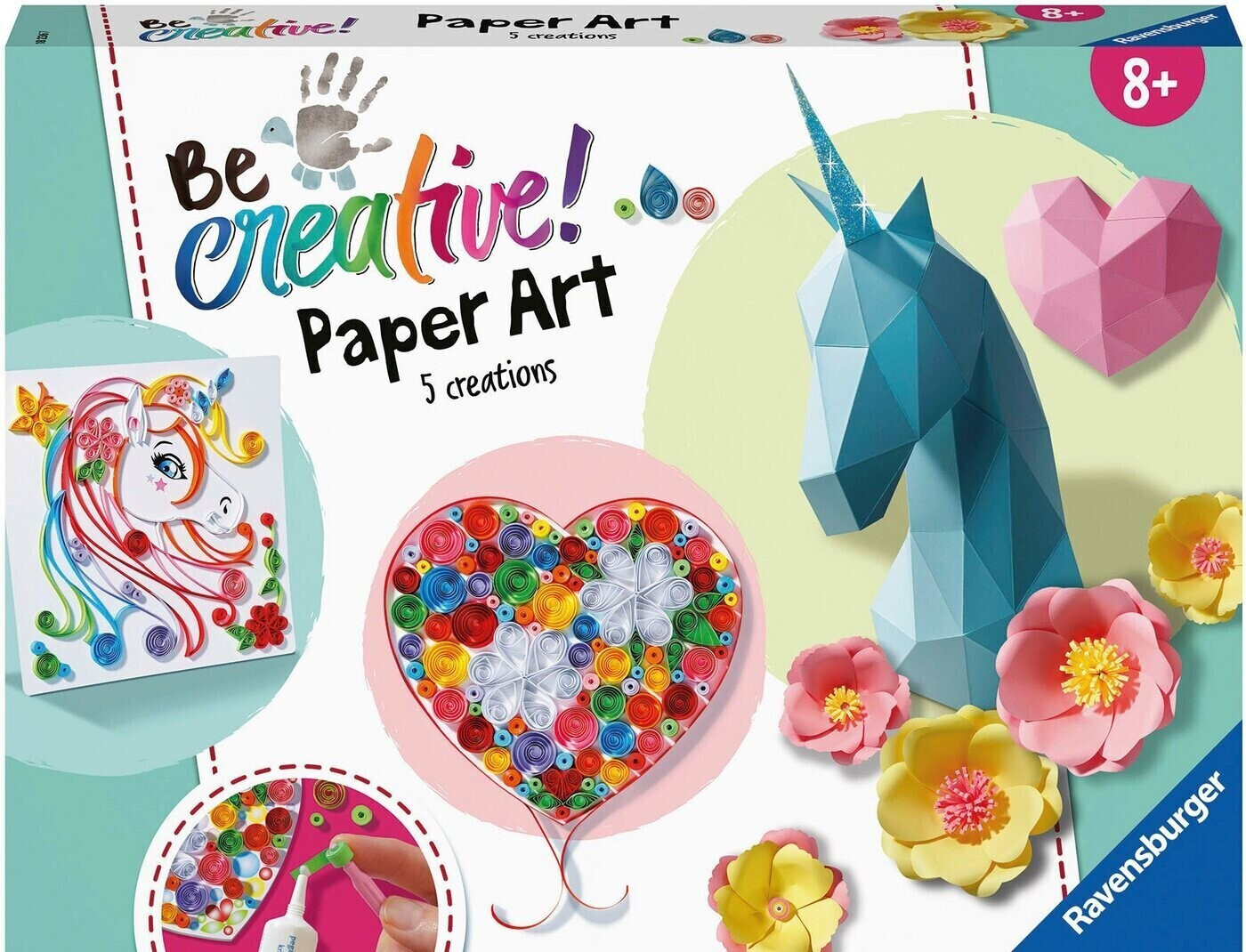 Ravensburger Creation Paper Art Flowers & Unicorn (18236)