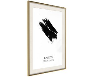 Artgeist Zodiac: Cancer I 40x60cm goldener Rahmen mit Passepartout