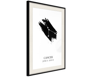 Artgeist Zodiac: Cancer I 20x30cm schwarzer Rahmen mit Passepartout