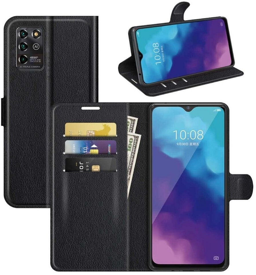 KJYF Per ZTE Blade V30 Vita Custodia Flip Cover + Vetro Temperato