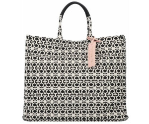 Coccinelle New Never Without Bag Mantas - Shopper Multicolore Azul/Skin In Cotone E Pelle, 39x29x16 Cm