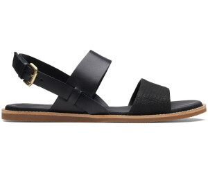 Clarks flat hot sale black sandals