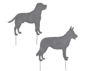 Deko-Figur Hund liegend aus Polyresin 60 cm x 24 cm x 15 cm