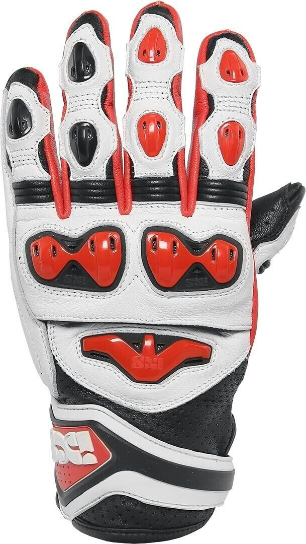 Photos - Motorcycle Gloves IXS X-Sport RS-400 K black-white-red 