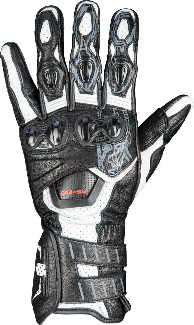 Photos - Motorcycle Gloves IXS RS-200 3.0 black-white 