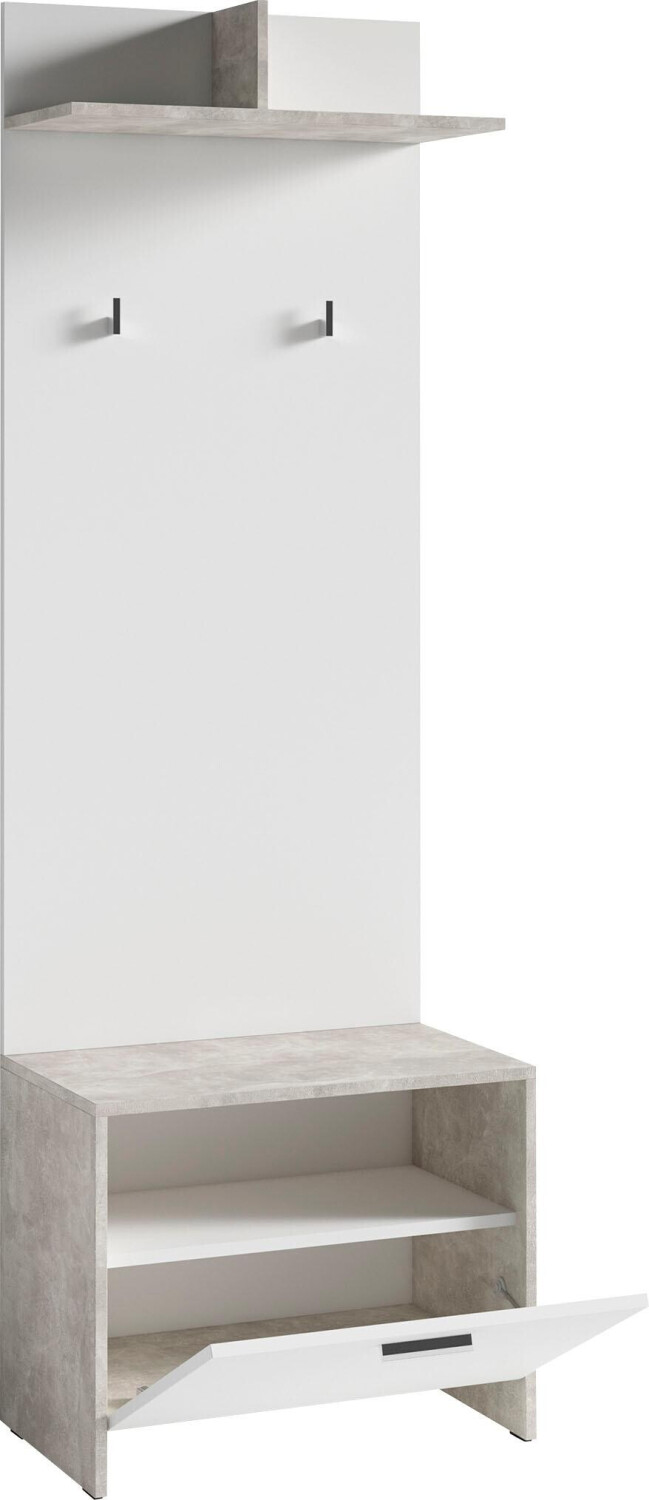 Homexperts Garderobenpaneel BENNO 136x60x27 cm weiß ab 29,99 € |  Preisvergleich bei