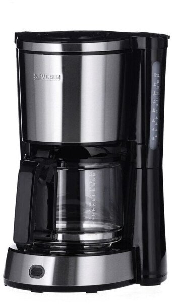 Severin KA4823 Filterkaffeemaschine mit Glaskanne Schwarz Edelstahl