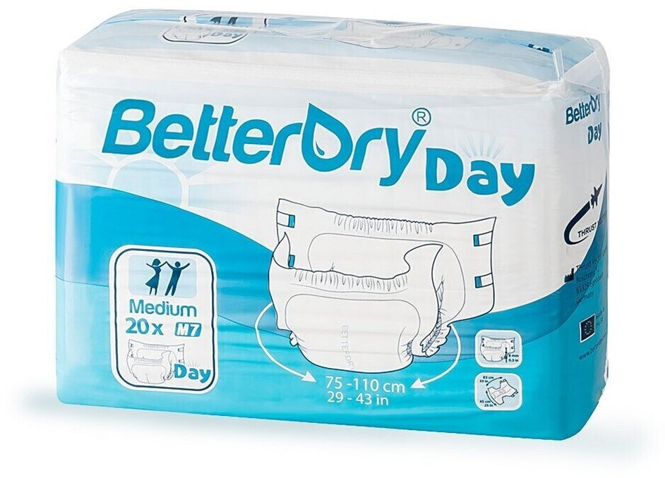 BetterDry Day incontinence briefs M7 75-110 cm (20 pcs.)