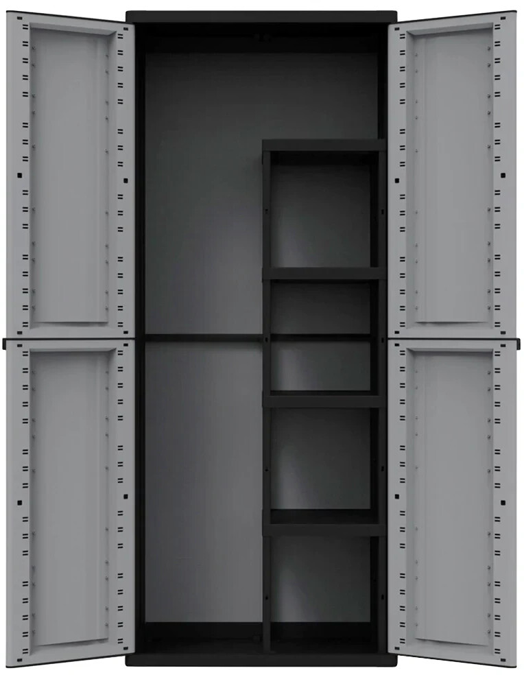 Kreher Mehrzweckschrank 68x37,5x163,5 cm ab € schwarz/grau | 87,95 Preisvergleich bei