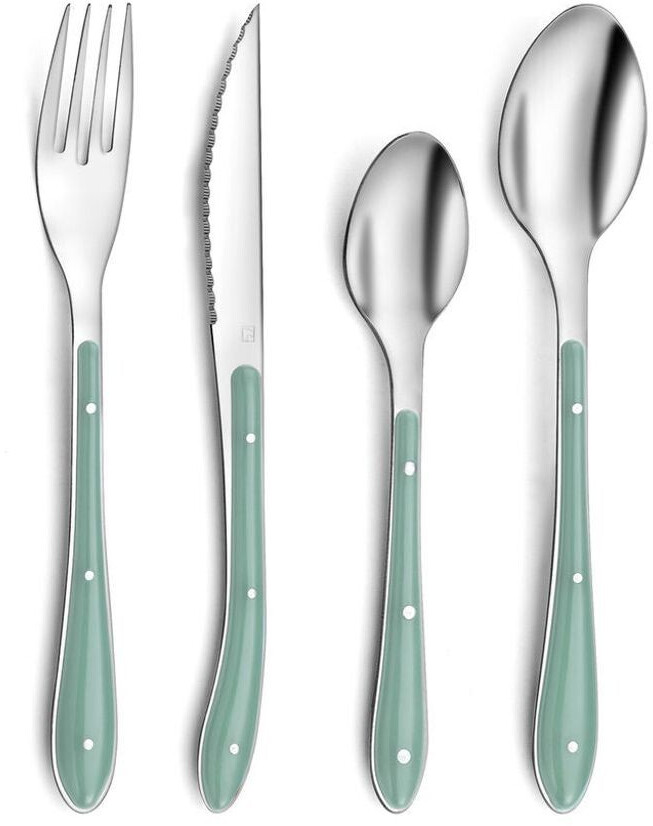 Amefa Bistro Cutlery Set 24 pcs. Stainless Steel Polypropylene 18/0 water green