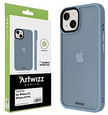 Artwizz IcedClip Schutzhülle kompatibel mit iPhone 12/12 Pro (6.1') -  Durchscheinendes Mattes Design, Rückseite mit Soft-Touch-Beschichtung,  Schlanke Stoßfeste Handyhülle - Nordic-Blue ab 29,99 €