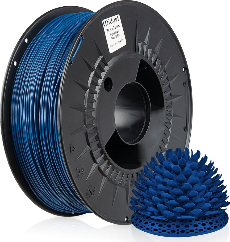 Midori 1,75mm PLA Filament 1kg Spule Signalblau RAL5005