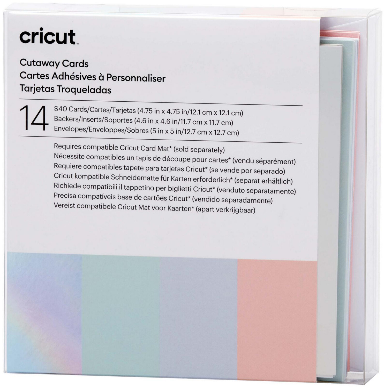 Cricut Cut-Away Cards Card Set S40 tulip blue, powder