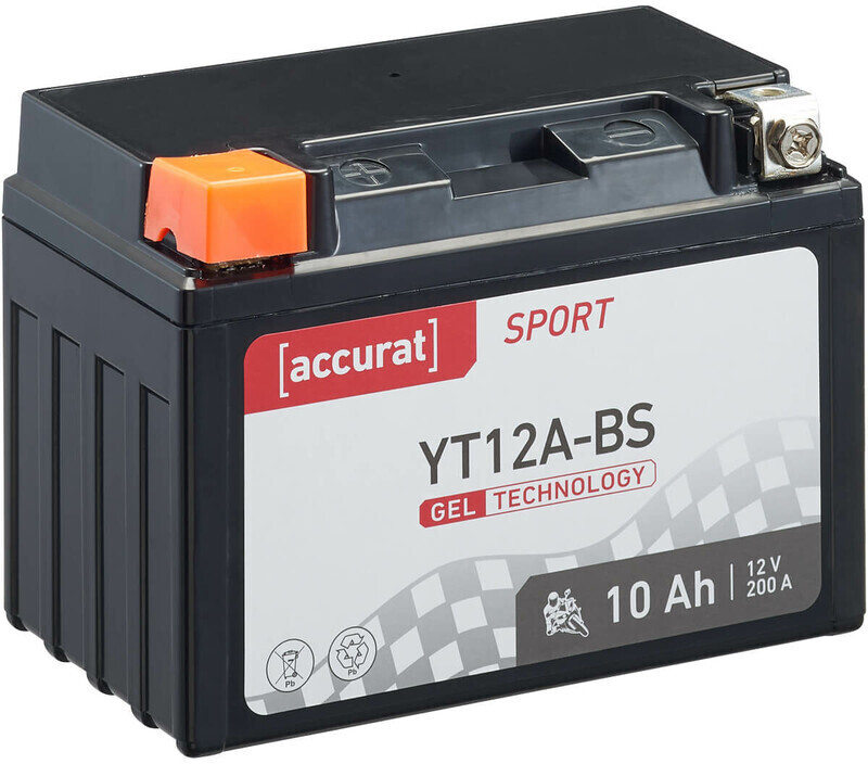 FULBAT BATTERIE MOTO FT12A-BS Gel 12V 11.6Ah - Prête à L'Emploi, Sans Entretien