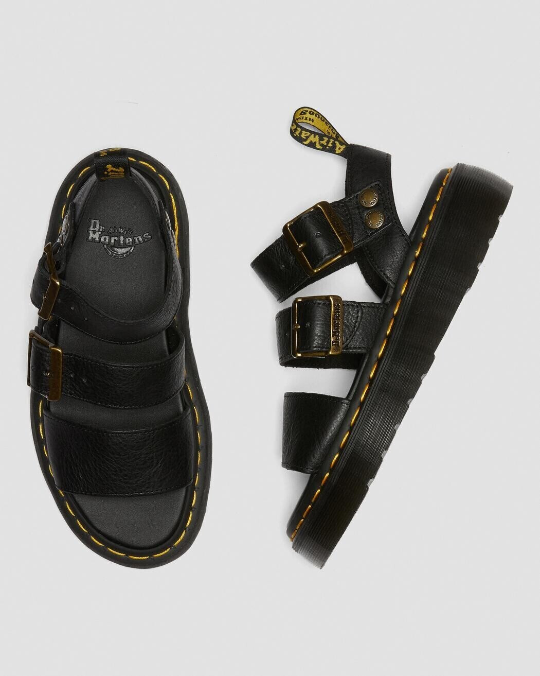 Buy Dr. Martens Gryphon Quad Leather Platform Sandals Women Black