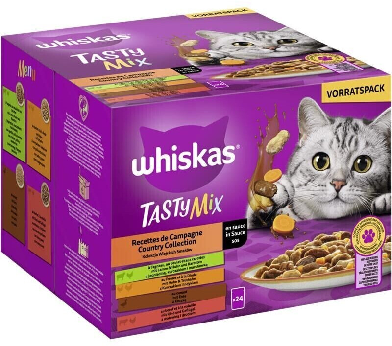 Whiskas TASTY MIX Mega Pack Wet Food Country Collectionin sauce 24x85g