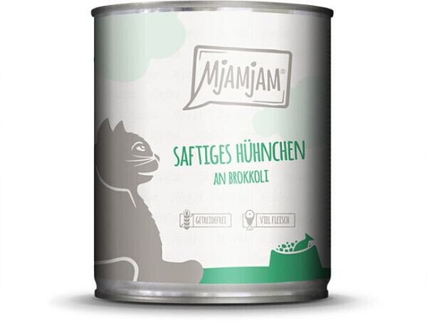 MjAMjAM Wet Cat Food juicy chicken with broccoli 800g