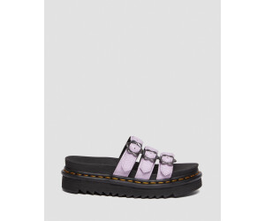 Dr. Martens Blaire Flower Buckle Milled Nappa Slide Sandals