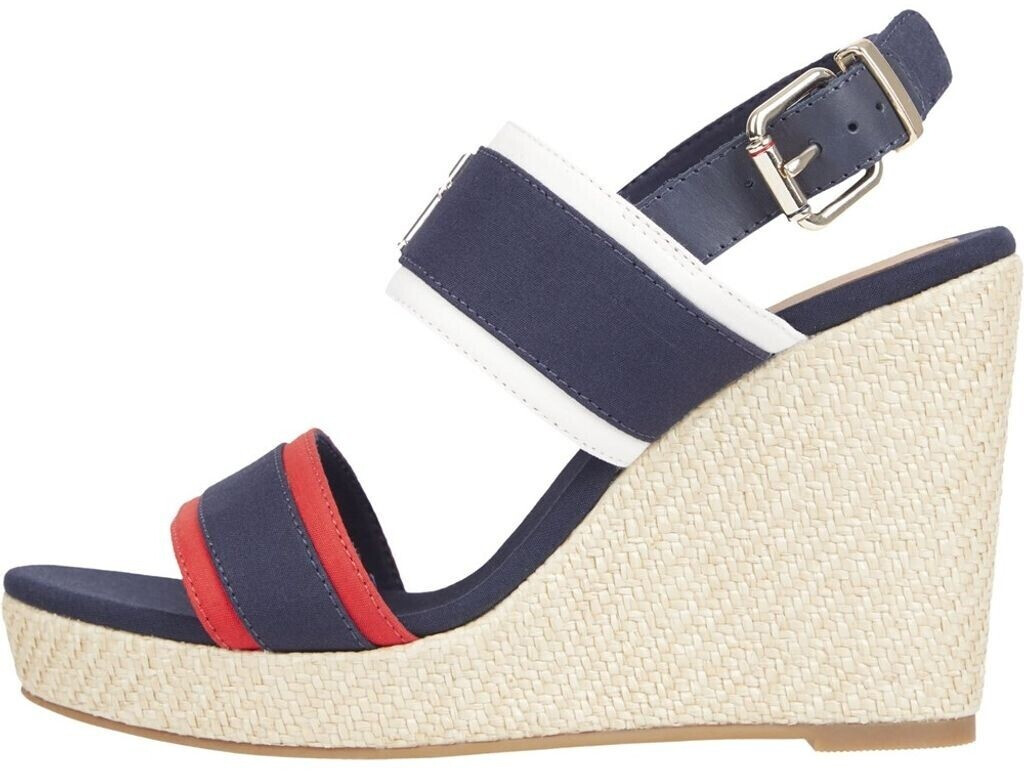 Tommy hilfiger navy wedge sandals discount