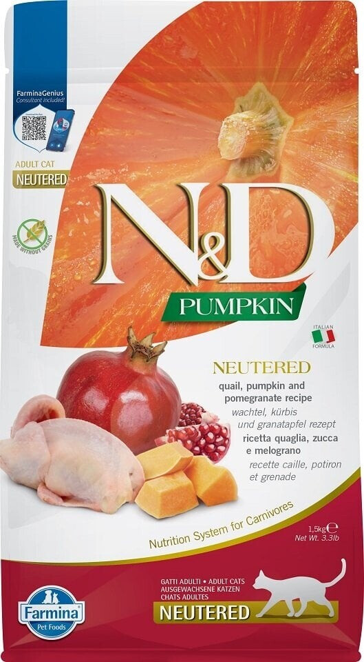 Farmina N&D Pumpkin Adult Hundefutter – 12 Kg, Mit Wachtel & Kürbis, Getreidefrei Für Mittelgroße Hunde