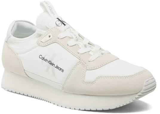 Calvin Klein Jeans Runner Sock Laceup Ny-Leather (YM0YM00553) white/ivory