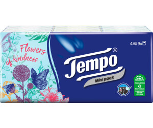 Tempo Flowers of Kindness Taschentücher Mini Pack (9 x 5 Stk.) ab 1,25 €
