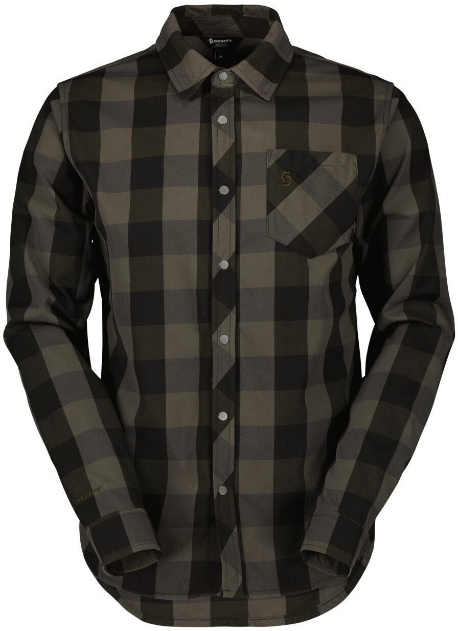 Scott Trail Flow Check L/S FirGreen/Black