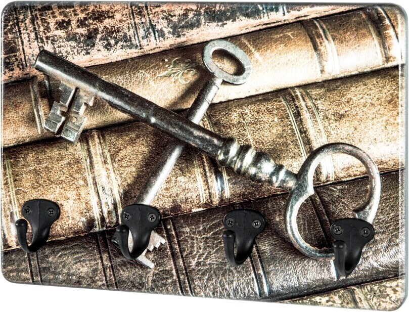 HAKU Key board Niebüll key board, wood, with 4 hooks, 30 x 21 cm