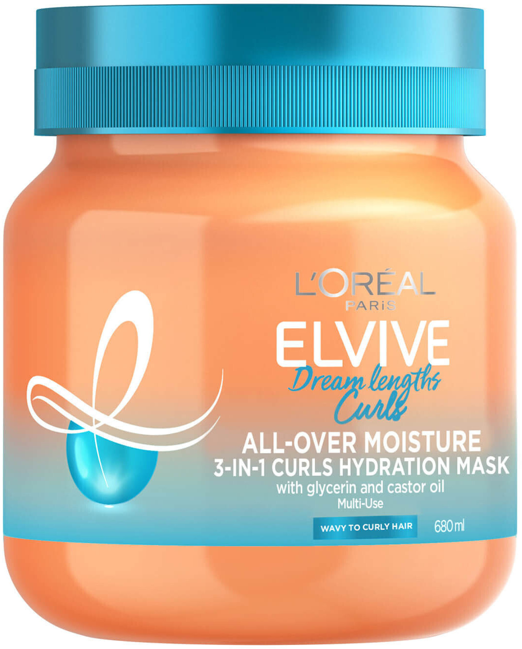 Photos - Hair Product LOreal L'Oréal Elvive Dream Lengths 3-in-1 Curls Hydration Mask  (200ml)