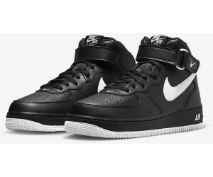 Black and white nike air force shop 1 mid