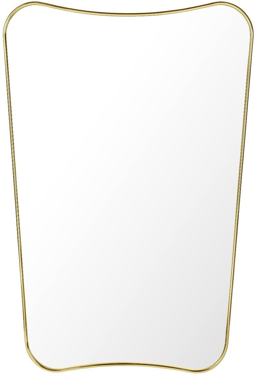 Gubi FA. 33 rectangular wall mirror 80x54 cm brass