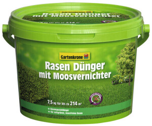 Gartenkrone Rasendünger & Moosvernichter 7,5kg für 214m² ab 37,99