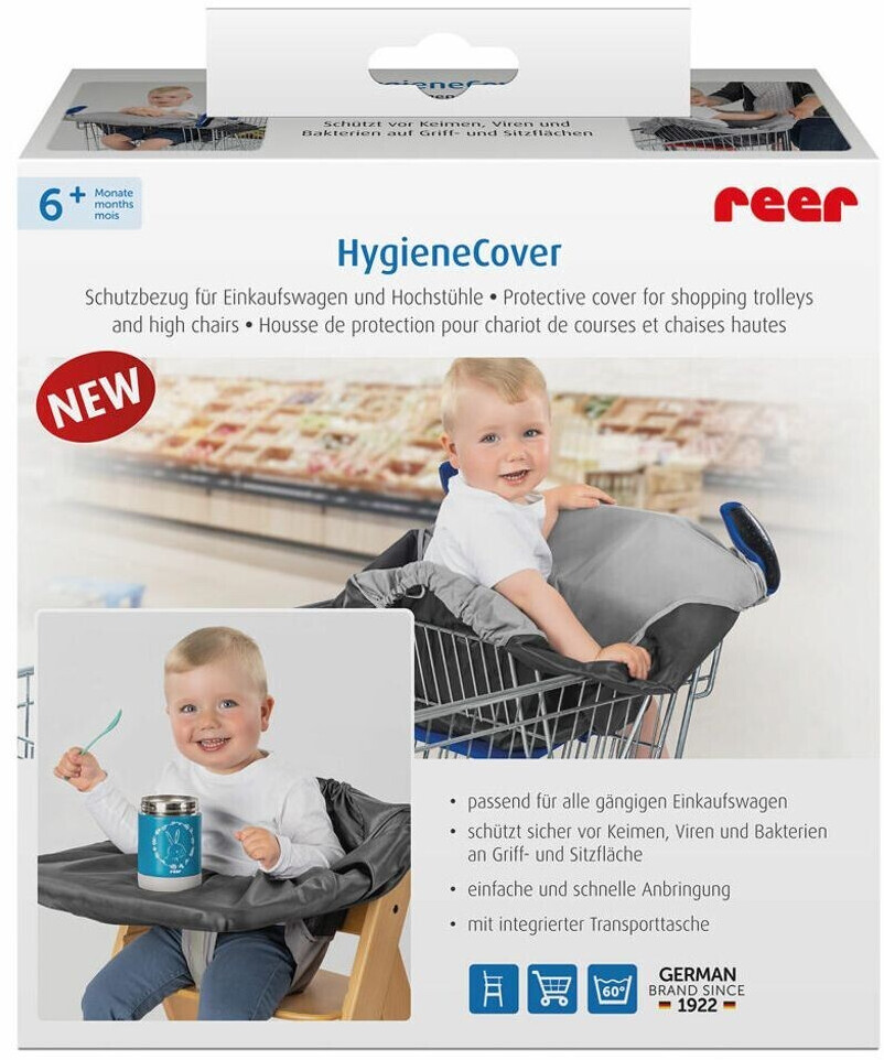 Baby-Einkaufswagen-Abdeckung – Hochstuhl-Abdeckung und gepolsterter  Einkaufswagen-Schutz für Babys – mit transparentem Telefonfenster
