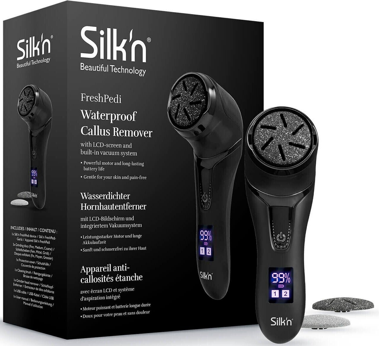 Silk'n FreshPedi Waterproof Callus Remover Matte Black