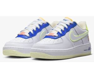 Buy Nike Air Force 1 LV8 GS white electric blue fluo yellow from