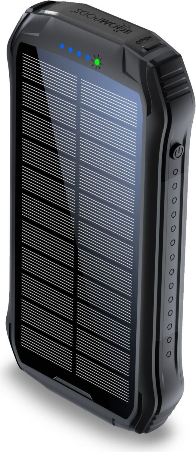 BOOMPODS Neutron Solar Powerbank 10.000mAh Black