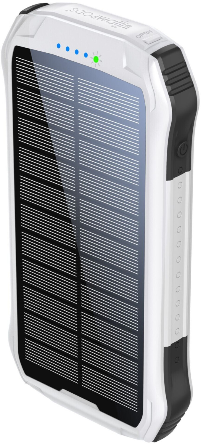 BOOMPODS Neutron Solar Powerbank 10.000mAh White