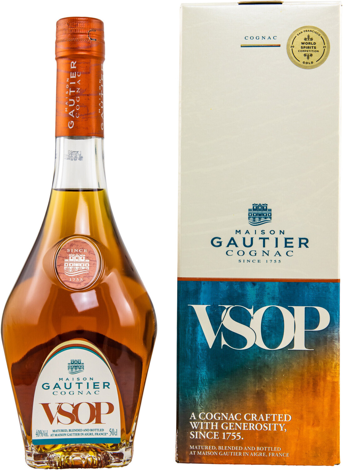 0,5l Preisvergleich 22,90 40% ab | Gautier € VSOP Cognac bei