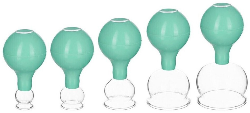Navaris Cupping glasses with suction ball (5 pcs.)
