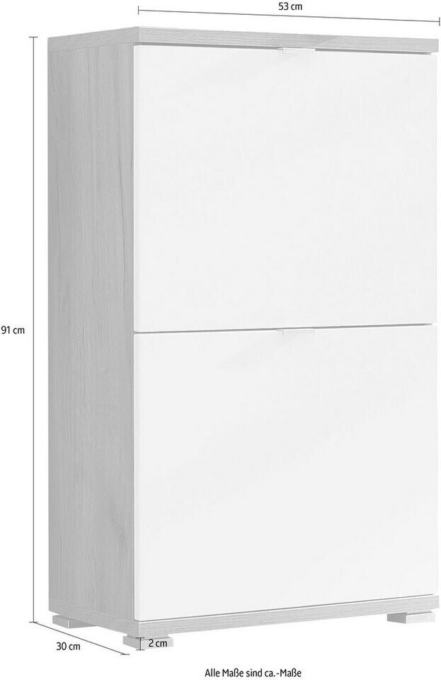 Germania Schuhschrank COLORADO 53x91x30cm weiß/rot (58727406-0) ab 163,90 €  | Preisvergleich bei