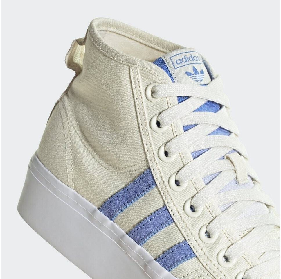 Adidas Nizza Platform Mid Women off white blue fusion cloud white