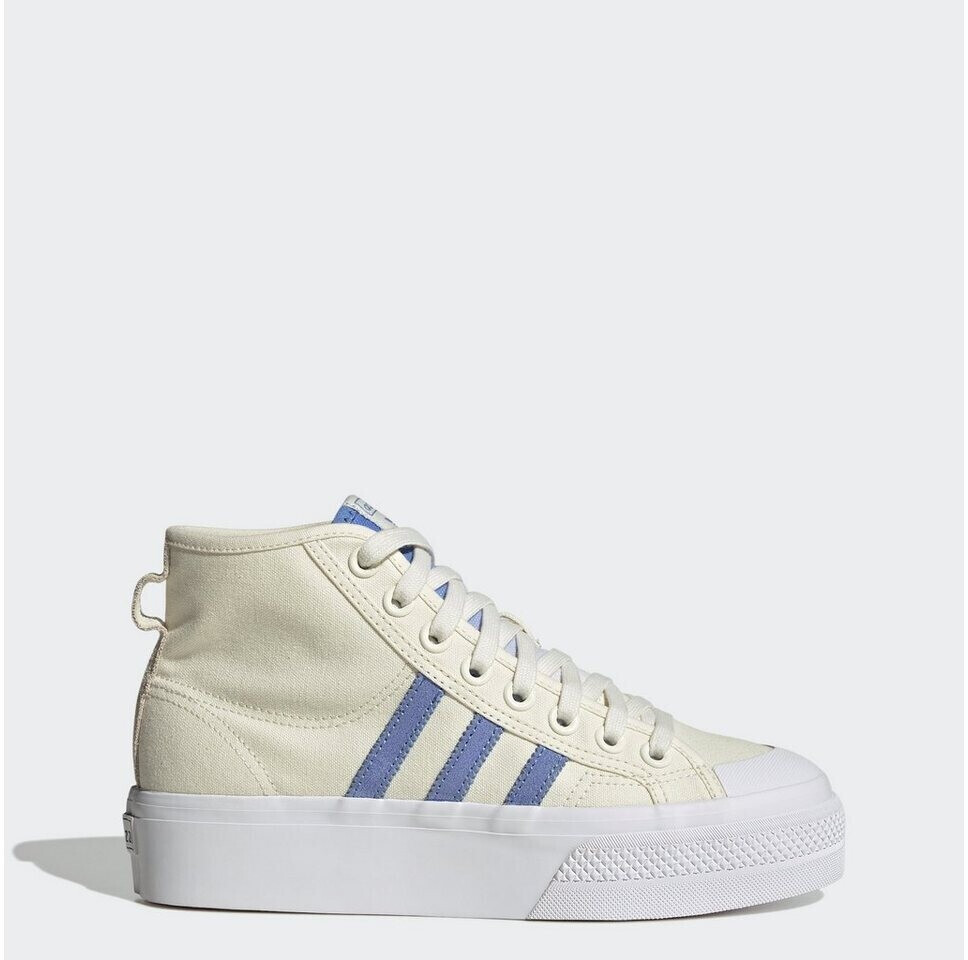 Adidas Nizza Platform Mid Women off white/blue fusion/cloud white canvas (FZ6189)