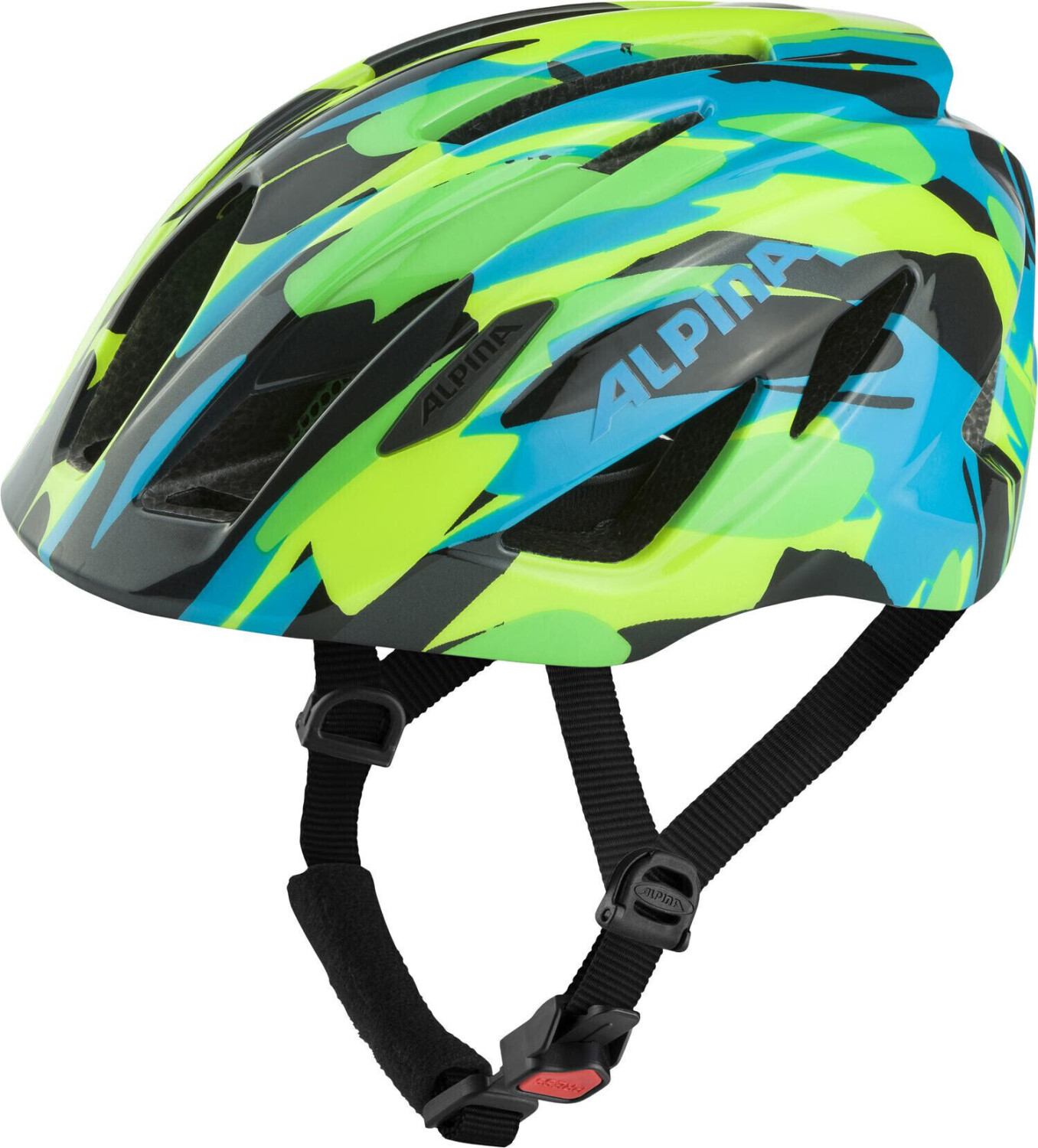 Photos - Bike Helmet Alpina Sports Alpina Sports Pico neon-green/ neon-blue