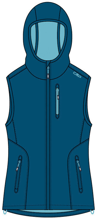 CMP Woman Vest Fix Hood (31A5036) dusty blue